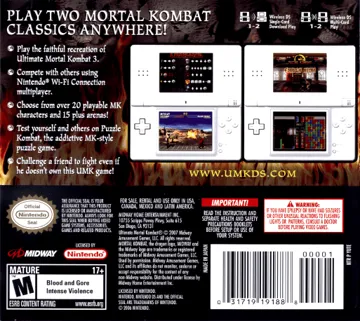 Ultimate Mortal Kombat (USA) (En,Fr,De,Es,It) box cover back